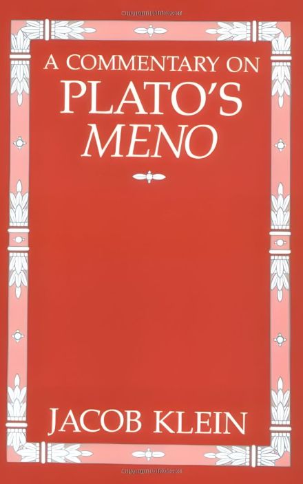 A 评论 on Plato’s Meno